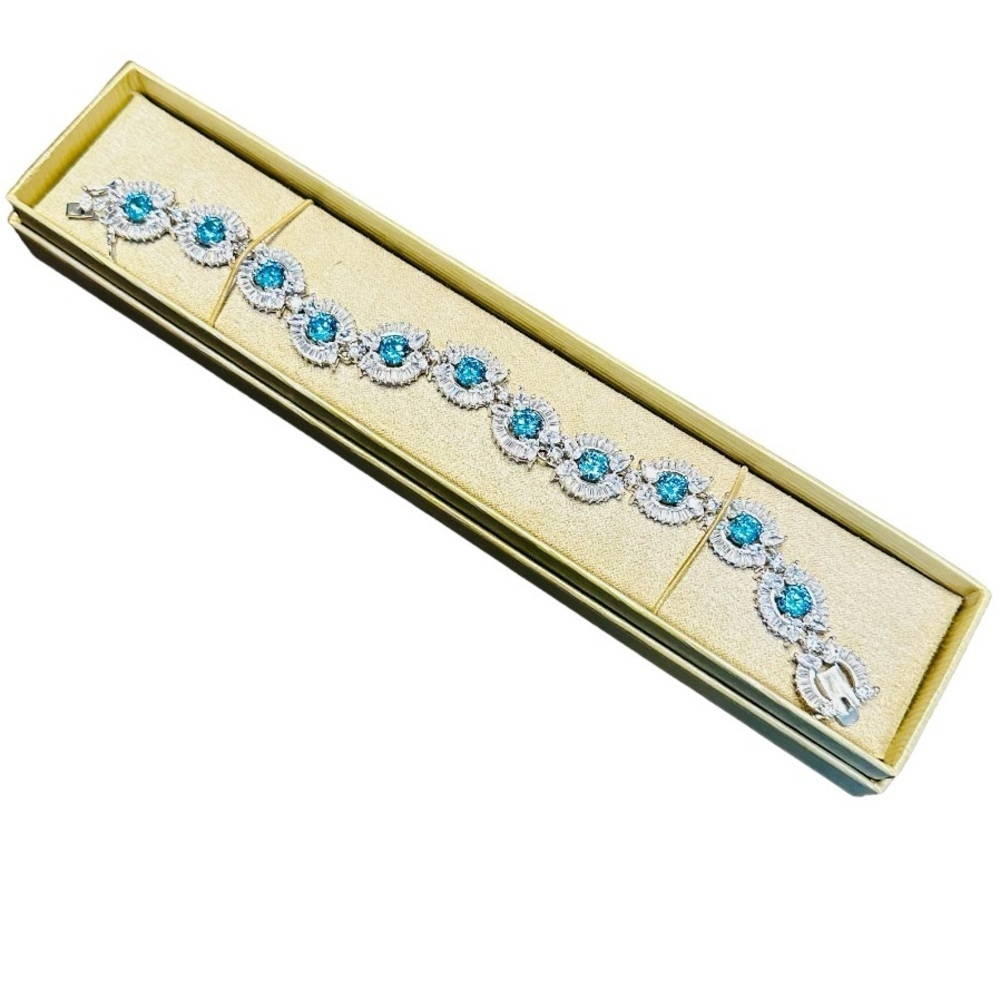 JTV Silver and Blue Bracelet